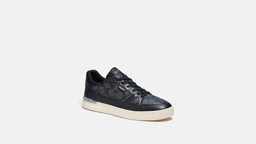 Tenis Coach Hombre Clip Court Sneaker Casual Lona Negro Tot 