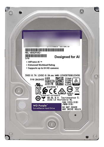 Disco Duro Interno 3.5  W.digital Wd Purple Surveillance 8tb