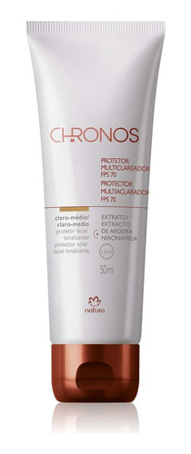 Protetor Clareador Fps 70 Chronos Claro Médio - 50ml