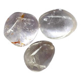 Cuarzo Cristal  Piedra 100% Natural Tamboreada Set X 3
