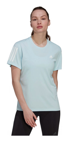 Polera adidas Own The Run Mujer Almost Blue