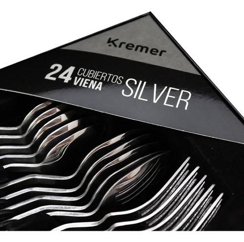 Set 24 Cubiertos Kremer Viena Acero Silver Tienda Pepino