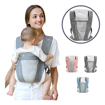 Mochila Cangurera Para Bebé Ergonómica De 3-36 Meses Color Gris | MercadoLibre