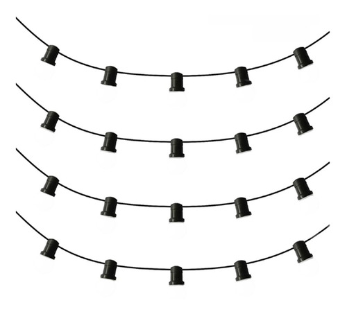 Guirnalda Para Luces Apta Exterior Tira 10 Mt Sin Lamparas
