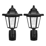 2pcs Led Solar Hex Luces Pared Auto On / Off Linterna 