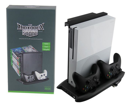 Base Cooler Compatível Xbox One X Carregador Hub Usb Suporte