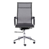 Cadeira Para Escritório Office Tela Alta Cinza - Or Design