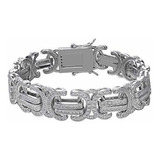 Pulsera Del Bizantina De Plata De Ley Maciza 925 Para Hombre