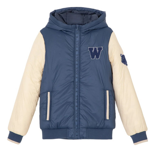 Campera Abrigo Nylon Niño Wanama Kids Massachusets C Capucha