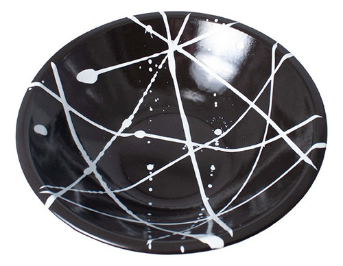 Bowl Ensaladera Fuente Enlozado 26 Cm Chapa Reforzado Negro