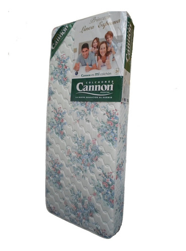 Colchon Cannon Princess Espuma 90 X 190 + 24 Kg Densidad