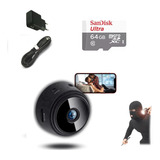 Kit Mini Camera Fullhd + Cartão De Memória 64gb + Acessórios
