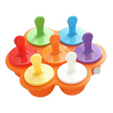 Molde De Silicona Para Paletas De Helados 7 Pcs