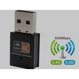 Adaptador Receptor Wireless Usb Wi-fi 5ghz Dual Band