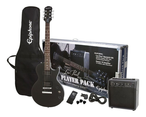 Paquete Guitarra Electrica Les Paul Color Negro