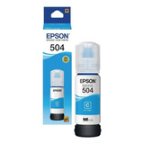 Cartucho De Tinta Epson T504220 Color Cian De 70 Ml