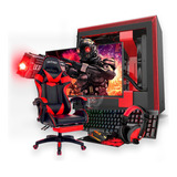 Pc Cpu Computador Completo A8 Monitor 21 Cadeira Gamer Wifi