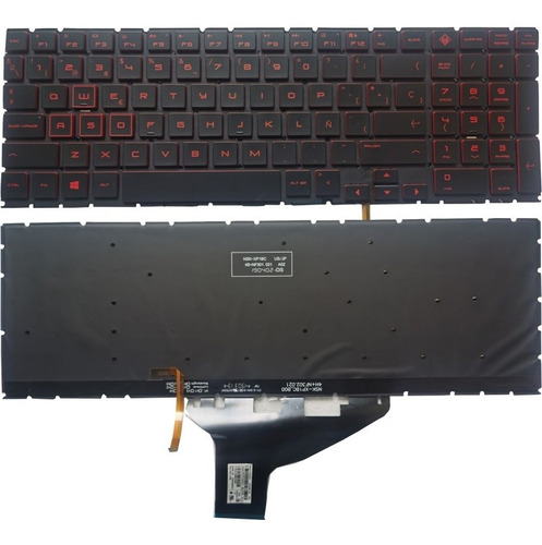 Teclado Original Para Hp Omen 15-dc0001la Parte L24369-161