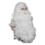 Peluca Para Cosplay De Barba De Papá Noel, Juego Completo, L