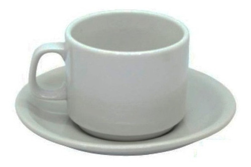 Set 6 Tazas De Desayuno Con 6 Platos Porcelana Restaurante