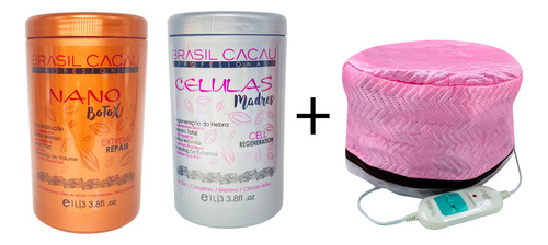 Nano Btx + Celulas Brasil Cacau By Everglam + Gorro Electric