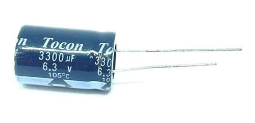 Kit 10 Pç - Capacitor Elco. Radial 3300uf 6,3v + 1500uf 6,3v