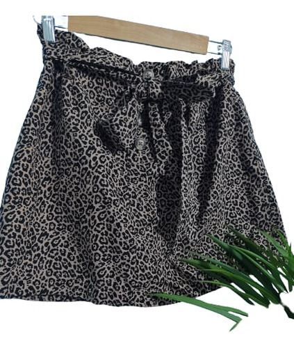 Falda Corta Animal Print Mujer 