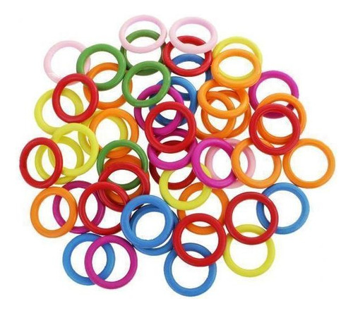 2x50 Pcs 33mm Colored Wood Ring Material From