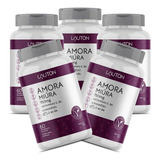 Amora Miura 750mg Premium Com Vitaminas Lauton - Kit 5 Potes Sabor Sem Sabor