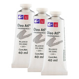 Oleo Atl T-14 40ml Arte Pintura Colores A Escoger 3 Pack Color Del Óleo Blanco De Zinc No. 235 3pzs