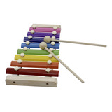 Instrumento Glockenspiel Xilofone Infantil De 8 Notas Colori