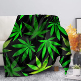 Zerodate Green Weed Pot, Manta Con Hojas De Marihuana Para D
