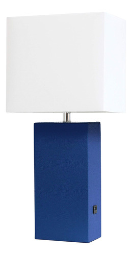 Elegant Designs Lt1053-blu Lámpara De Mesa Moderna Con De Y