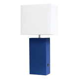 Elegant Designs Lt1053-blu Lámpara De Mesa Moderna Con De Y