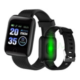 Relógio Inteligente Smart Bracelet D13 Bluetooth Android Ios Cor Da Caixa Preta Cor Da Pulseira Preto Cor Do Bisel Preto