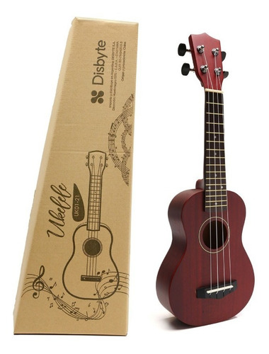 Ukelele De Madera Soprano Profesional Con Funda Y Manual