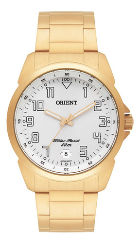 Relógio Orient Masculino Mgss1103a  Dourado Clássico Luxuoso