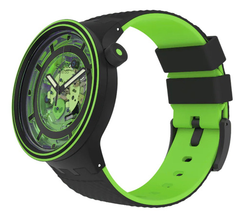Reloj Swatch Big Bold Planets - Come In Peace - Verde Unisex