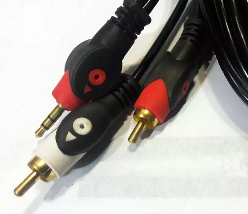 Cable Auxiliar Miniplug 3.5 A 2 Rca 3 Mts.