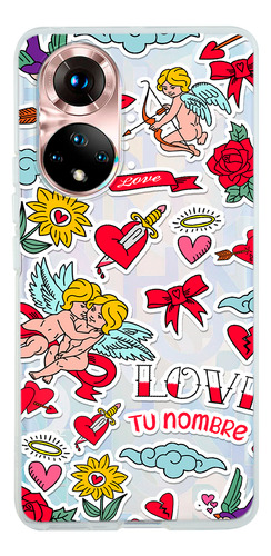 Funda Para Honor San Valentín Sticker Tatto Con Tu Nombre