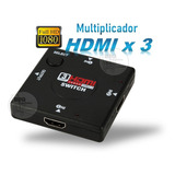 Switch Hdmi 3x1 Splitter 3 Entradas 1 Salidas Full Hd 1080p