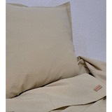 Pie De Cama Tusor  Con 2 Almohadones 40x40cm. 100% Algodon