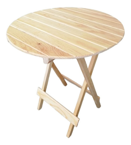 Mesa Plegable De Madera Redonda