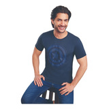 Playera Hombre Azul De Capitán América 638-54