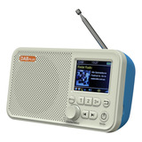 Rádio Digital Portátil Fm/dab Branco C10, Suporte Bt E Tf C