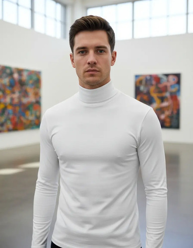 Sudadera Térmica Deporte For Hombre Con Cuello Alto Tortuga