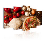 Kit Quadro Decorativo Para Sala Grande E Pizzaria Mosaico Cor Preto