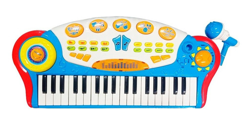 Organeta Piano Luz Micrófono Juguete Niños 37 Teclas Bo-35