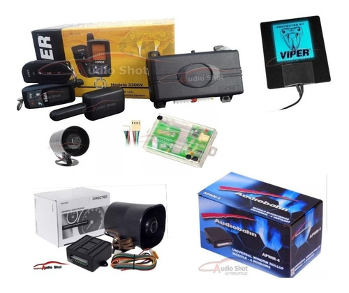 Alarma Viper 3306v +radar+parlante+ledviper+interfaz4vidrios