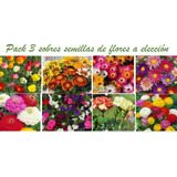 Semillas De Flores, Variedades, Pack 3 Sobres